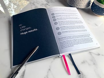 the LifeBrand™ Planner by career coach Bethany Jacob shown open on table top